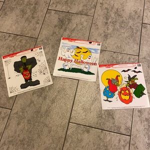 VTG Original Klingers Halloween window clings